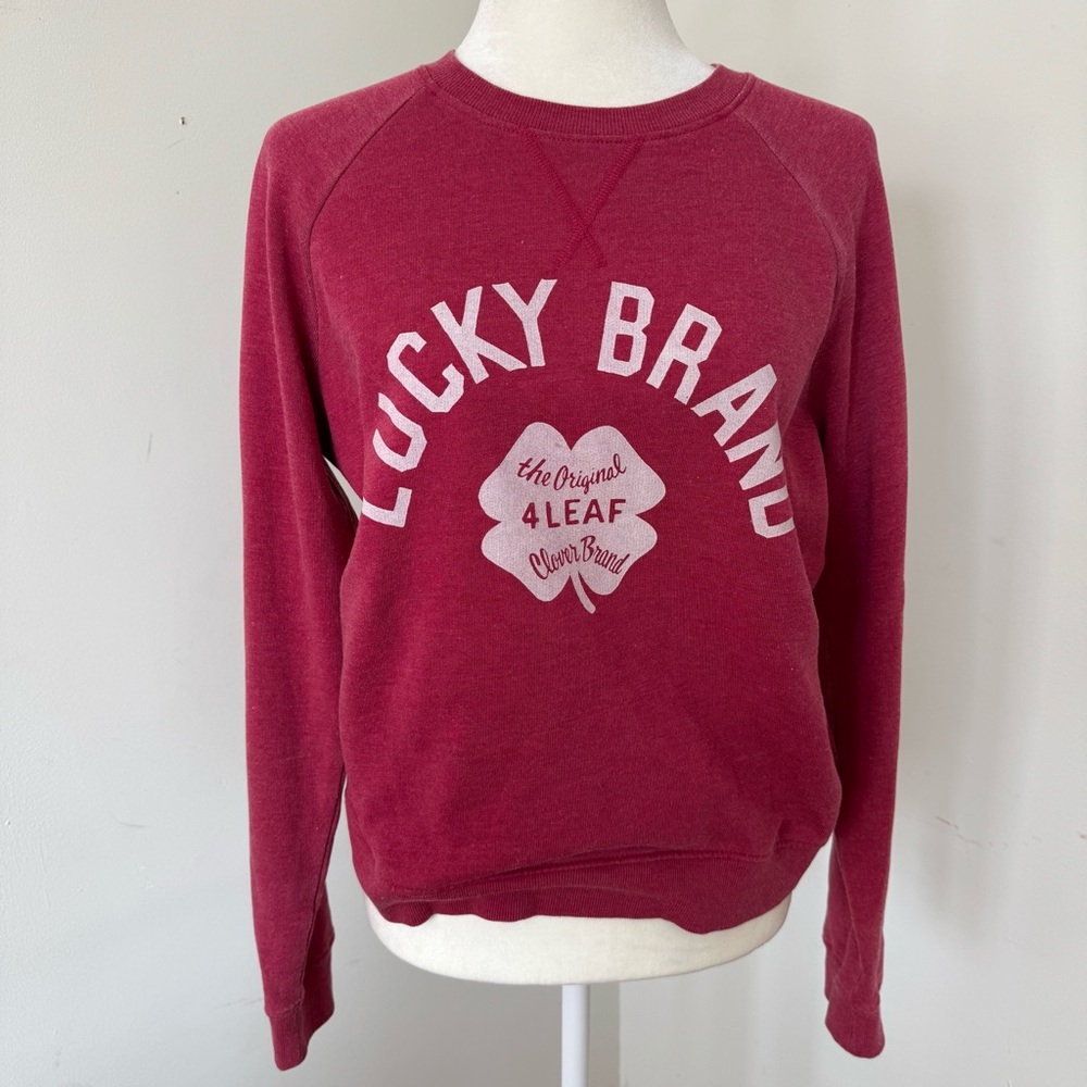 Lucky Brand Red Sweatshirt Women’s Size Small